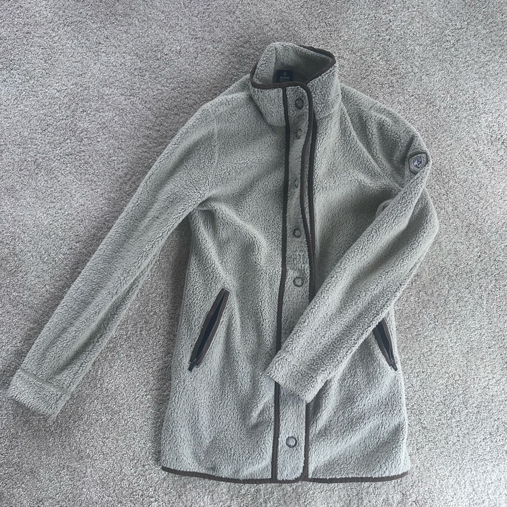Kuhl Light Gray Teddy Fleece Jacket